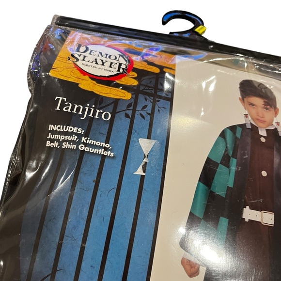 Tanjiro demon slayer costume cosplay dress up child medium 8 - 10 new - Picture 4 of 5